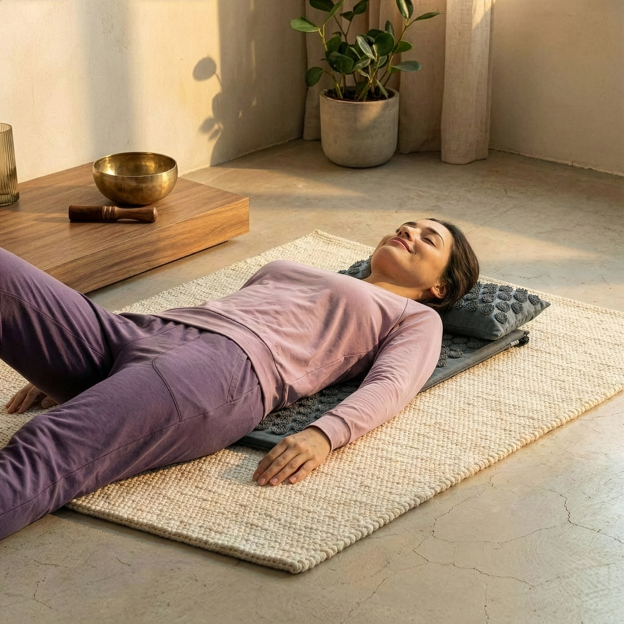 Akupressur-Set akupress relax lotus - Bio-Baumwolle - YOGISHOP