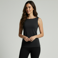 Yoga top boatneck "ala" - black