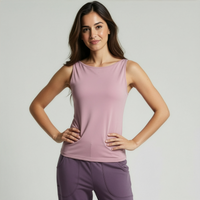 Yoga top boatneck "ala" - rose