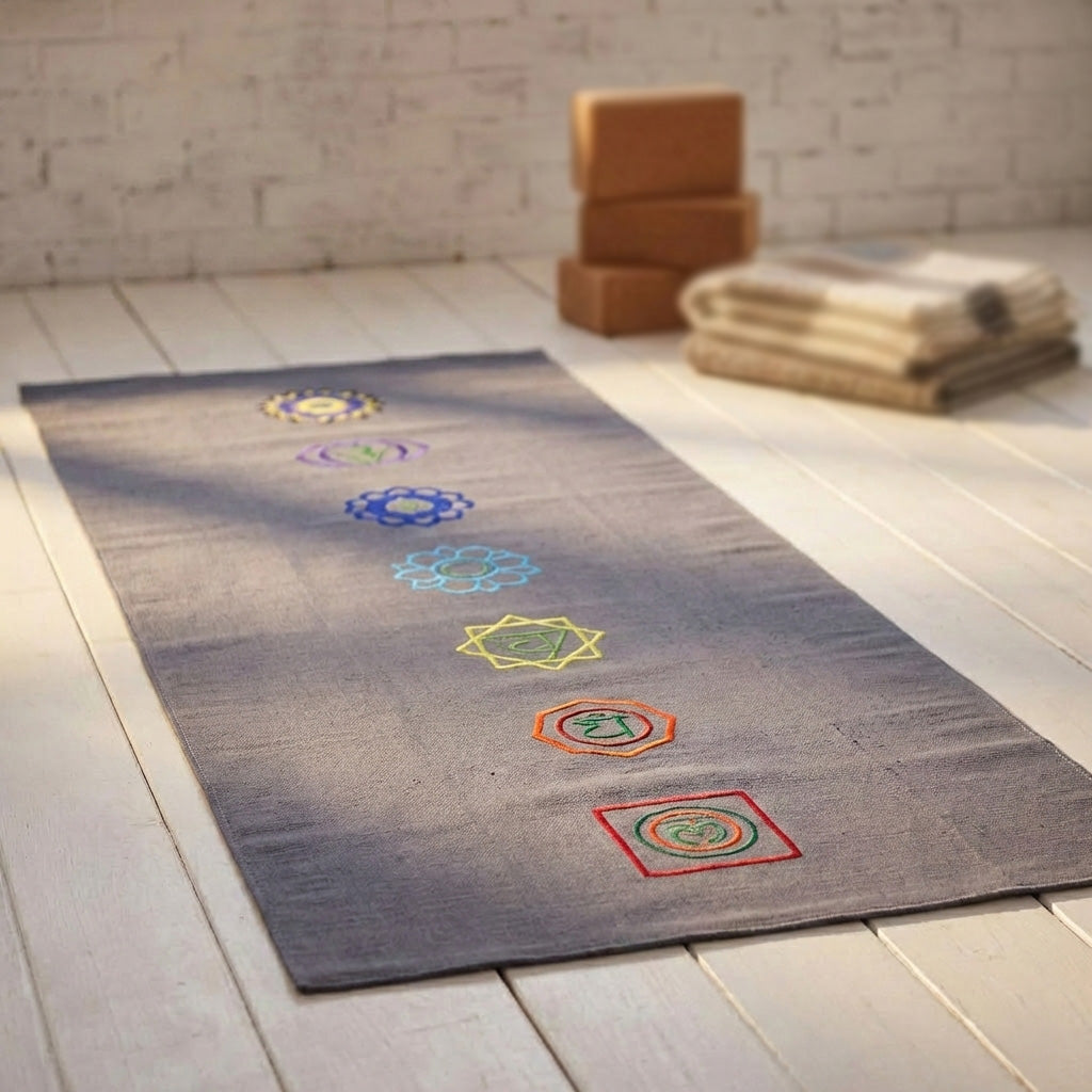 Yogateppich Chakra - graphit - YOGISTAR