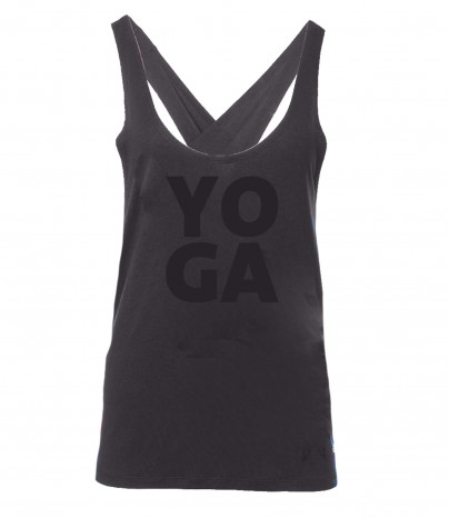 Yoga-Tank-Top "Aja Yoga" - anthracite L