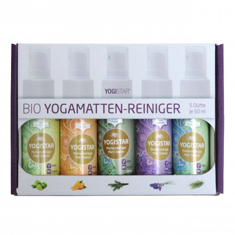 Bio Yogamatten-Reiniger 5 x 50 ml in der Schmuckverpackung 