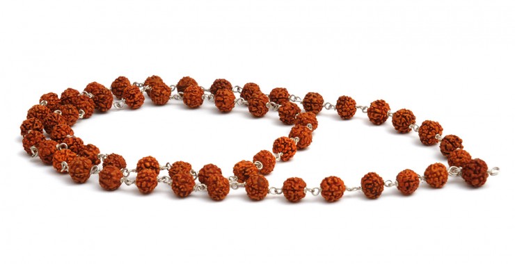 Mala necklace of 54 Rudraksha beads 
