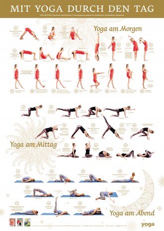 "Through the day with yoga" poster by Yoga Aktuell 