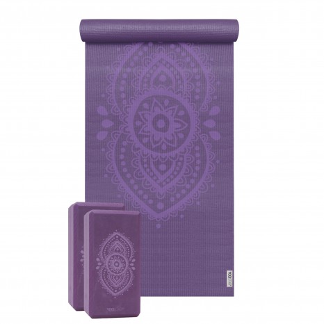 Yoga-Set Starter Edition - ajna chakra (Yogamatte + 2 Yogablöcke) 