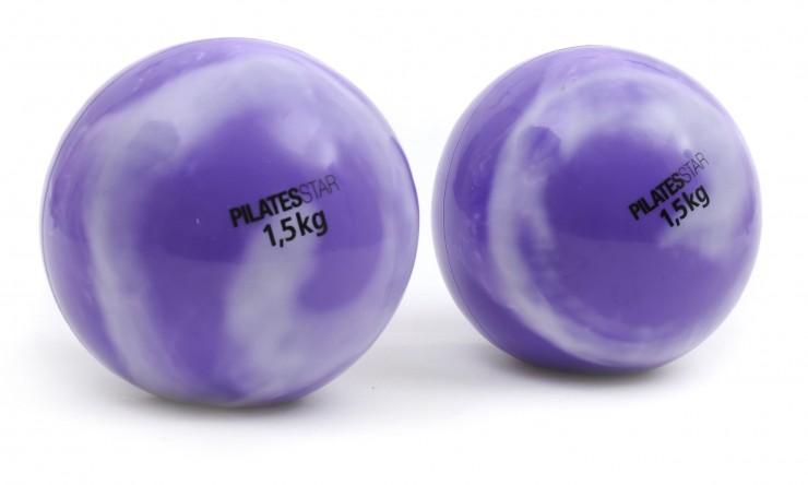 Toning-Ball 1.5kg - 12cm (purple, white)