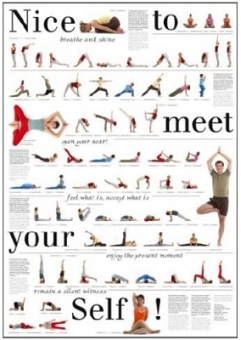 Yoga-Poster mit 67 Asanas, Nice to meet Your Self 