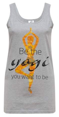 Yoga tank top "Yogi" - grey 