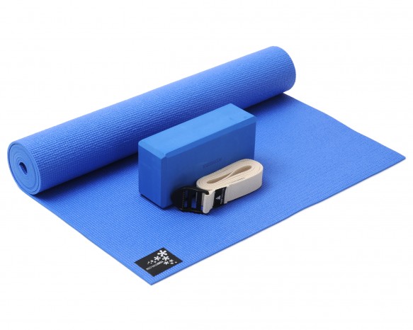 Yoga set kick it - one (yoga mat + yoga block + yoga belt) 