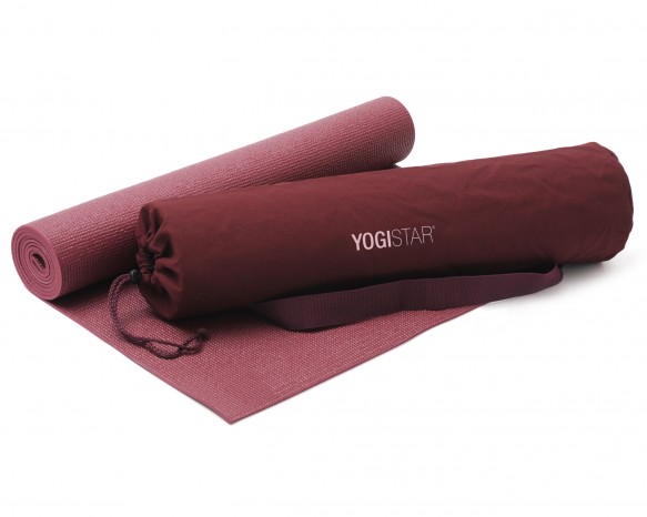 Yoga Set Starter Edition (yoga mat + yoga bag) bordeaux
