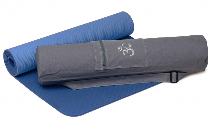 Yoga-Set Starter Edition - comfort (Yogamatte pro + Yogatasche OM) blue