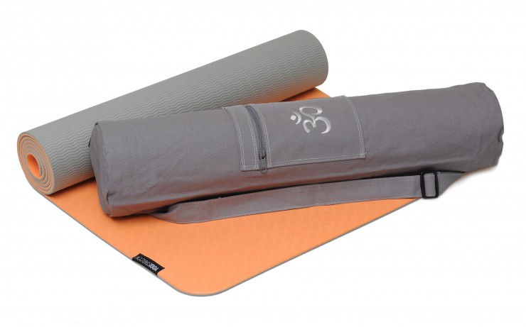 Yoga set Starter Edition - comfort (yoga mat pro + yoga bag OM) mango
