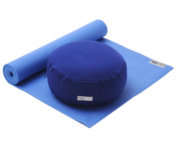 Yoga-Set Starter Edition - Meditation (Yogamatte + Kissen) blue