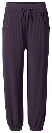 Yoga pants "relaxed" - dark-aubergine 