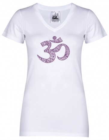 Yoga-T-Shirt "OM" - white 