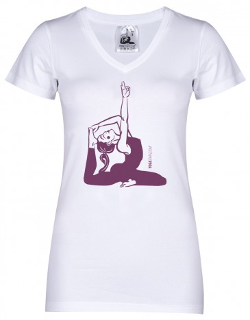 Yoga-T-Shirt "Yogifee" - weiß 