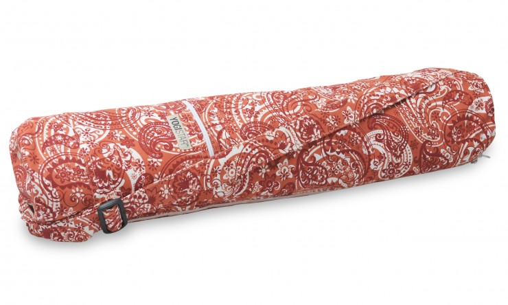 Yogatasche yogibag® basic - zip - cotton - art collection - 65 cm - paisley orange-red 