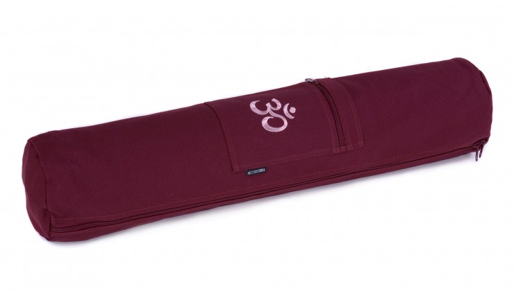 Yoga bag yogibag® basic - zip - cotton - 65 cm - OM OM bordeaux