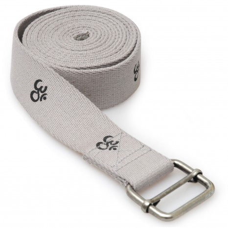 Yoga belt yogibelt® extra - OM - MB 260 cm - grey 