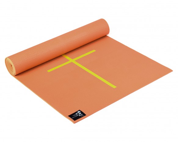 Yoga mat 'Plus - alignment' mango