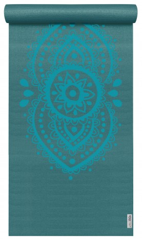 Yoga mat yogimat® basic - art collection - ajna chakra petrol