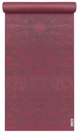 Yoga mat yogimat® basic - art collection - lotus mandala bordeaux
