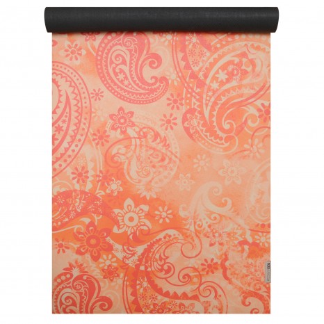 Yoga mat yogimat® travel - art collection paisley orange-red